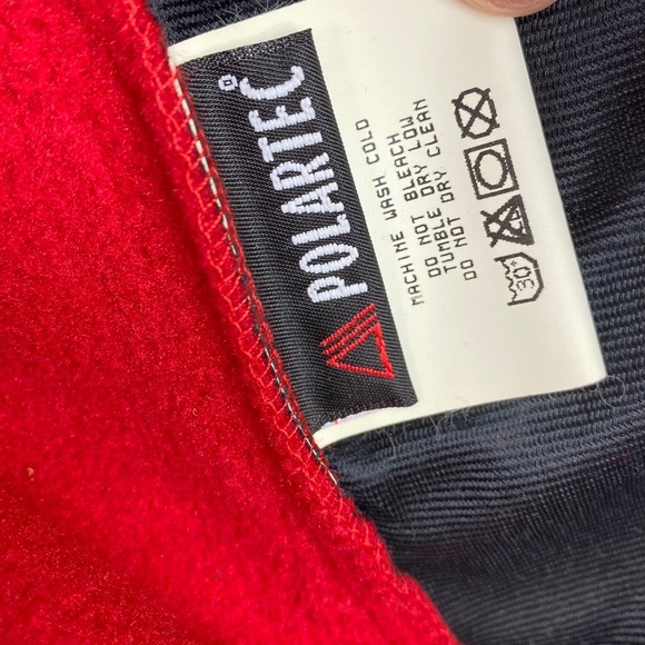 Vintage Timberland Polartec Red Full Zip Vest SZ L - Picture 10 of 10